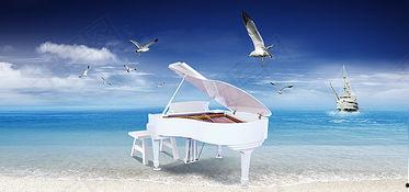 海上钢琴图片,悠扬旋律中的海洋风情